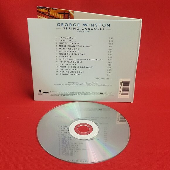 George Winston Spring Carousel Solo Piano CD 2017 Signed - Picture 6 of 6